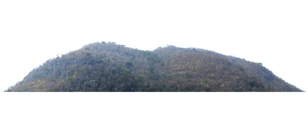 山孤立在白色的背景上图片下载