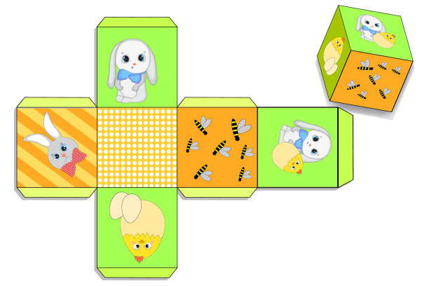 复活节礼盒作为礼物。图片下载