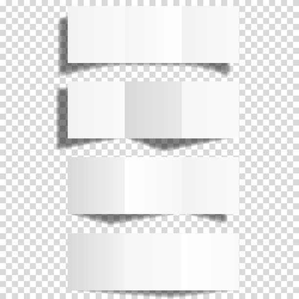 空白白色三页纸小册子模型集，孤立。图片下载