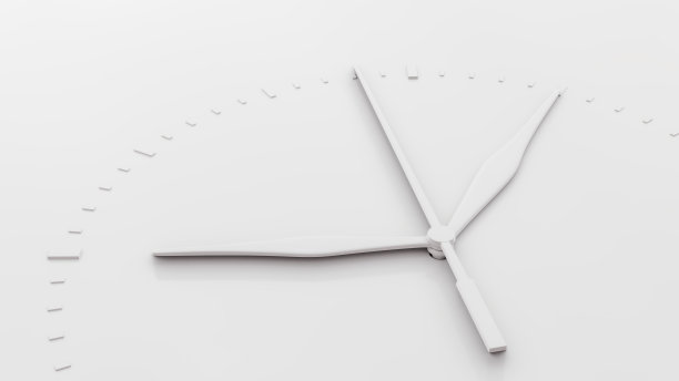 白色的钟面。在白色背景上隔离图片下载