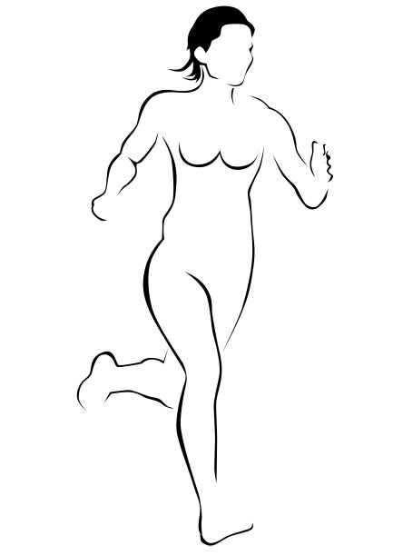 跑步的女人图片下载