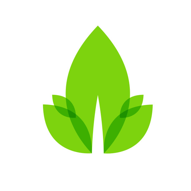 绿叶图标设计矢量插图素材图片