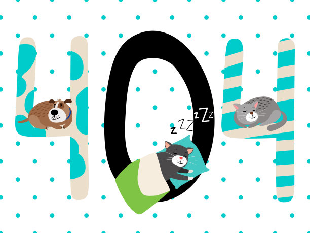 404错误页面与睡觉的猫图片下载