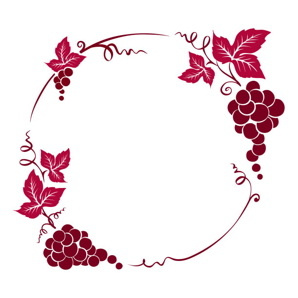 葡萄做成的框架图片下载