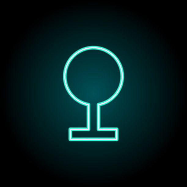 自然标志图标。霓虹灯风格图标的图像元素。简单的图标为网站，网页设计，移动应用程序，信息图形图片下载