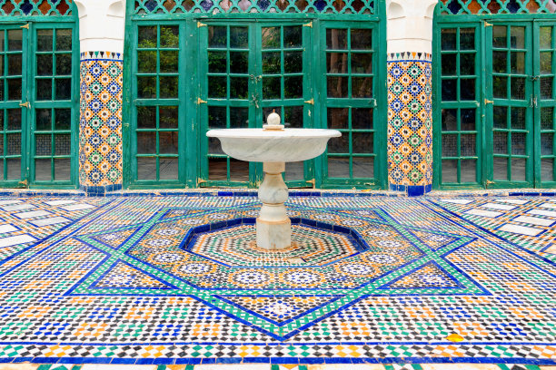 精美的摩洛哥马赛克瓷砖图片下载