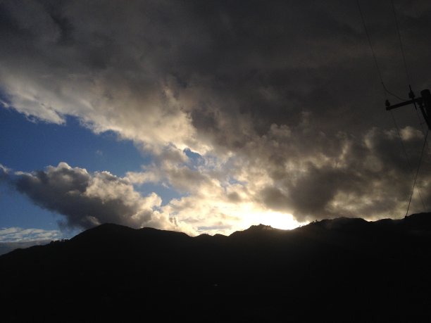 暴风雨后日落时的云彩图片下载