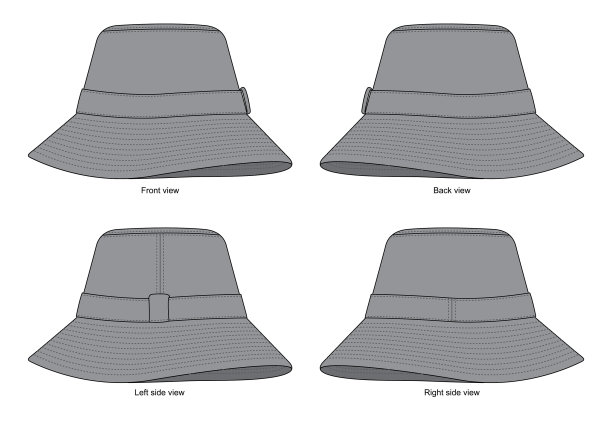 桶帽矢量模板图片下载