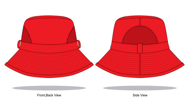 桶帽矢量模板图片下载