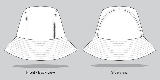 桶帽矢量模板图片下载