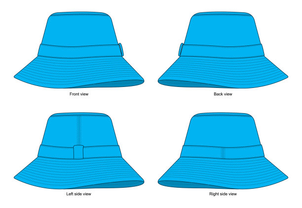 桶帽矢量模板图片下载
