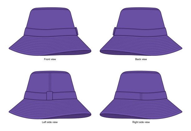 桶帽矢量模板图片下载