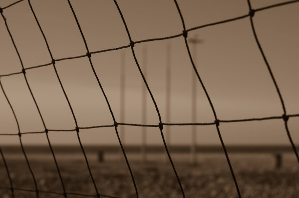 沙滩上的排球网图片下载