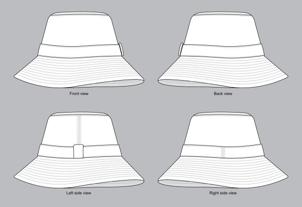 桶帽矢量模板图片下载