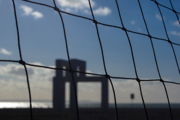 沙滩上的排球网图片下载