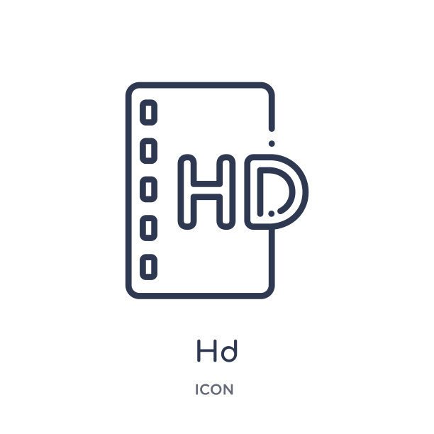 线性高清图标从电影院大纲集合。细线高清图标隔离在白色背景上。高清潮流插画图片下载