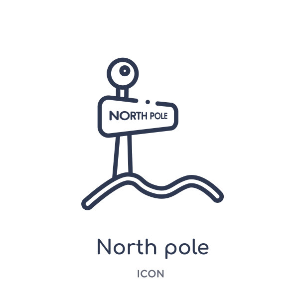 线形北极图标从圣诞节大纲收集。细线北极矢量孤立在白色背景上。北极时尚插画图片下载