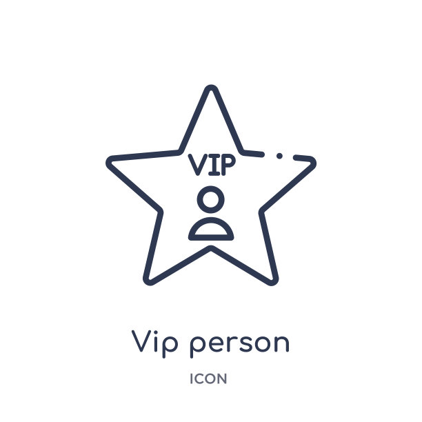 线性vip人物图标从电影院大纲收集。细线vip人物矢量隔离在白色背景上。VIP人物潮流插画图片下载