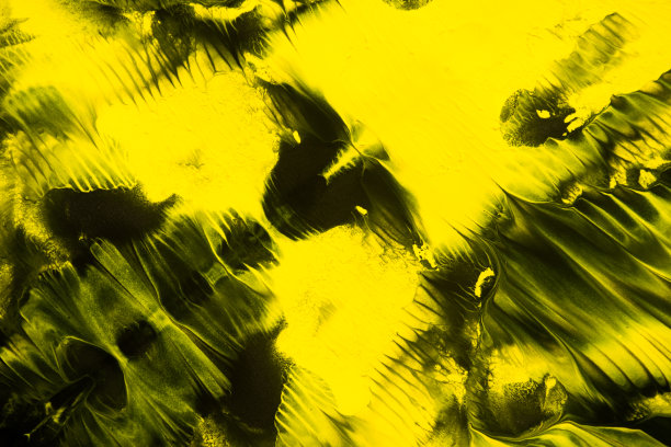 黄色和黑色的抽象背景。豹纹水彩图案。图片下载