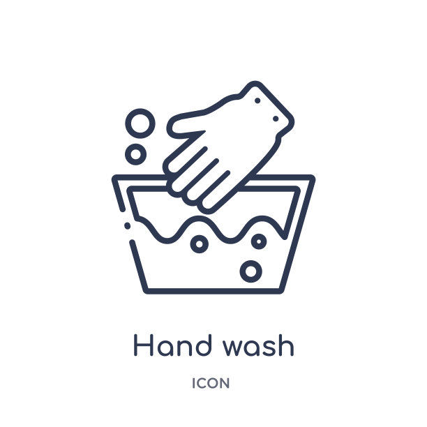 线性手洗图标从清洁大纲收集。细线手洗矢量孤立在白色背景上。手洗时尚插图图片下载