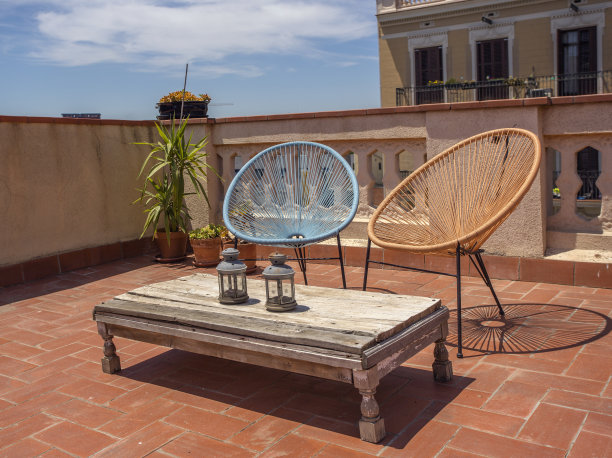 露台屋顶巴塞罗那天际线阳台城市城市放松图片下载