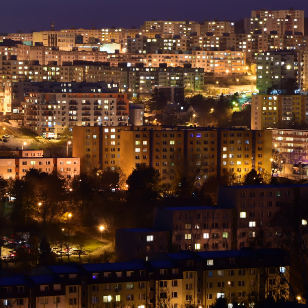 楼盘夜景照片图片下载