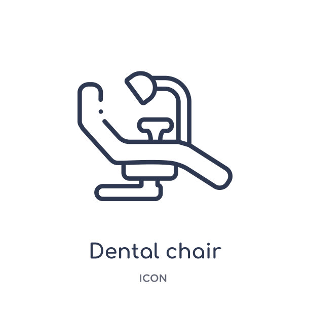 线性牙科椅子图标从牙医轮廓收集。细线牙科椅图标孤立在白色的背景。牙科椅时尚插画图片下载