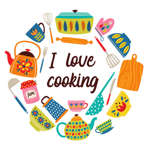 带有老式厨房的框架素材图片