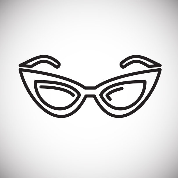 眼镜线图标在白色背景的图形和网页设计，现代简单的矢量标志。网络的概念。时髦的符号为网站设计网页按钮或移动应用程序。图片下载