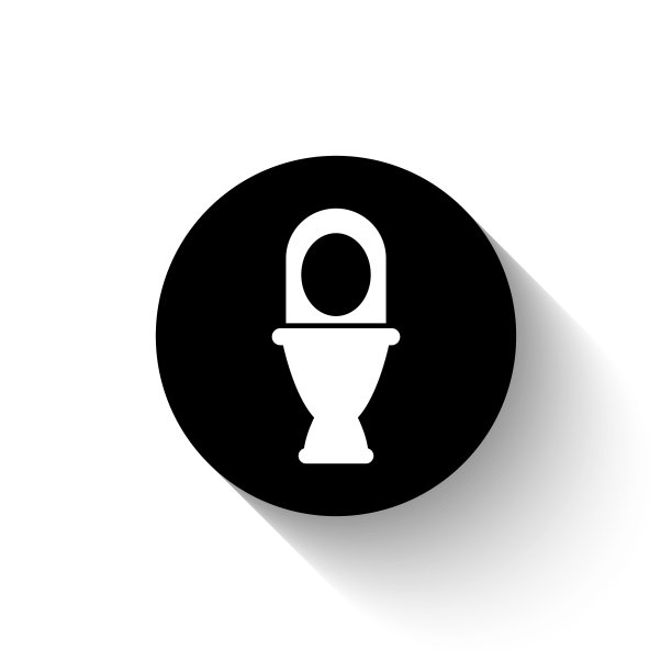 厕所-黑色矢量图标图片下载