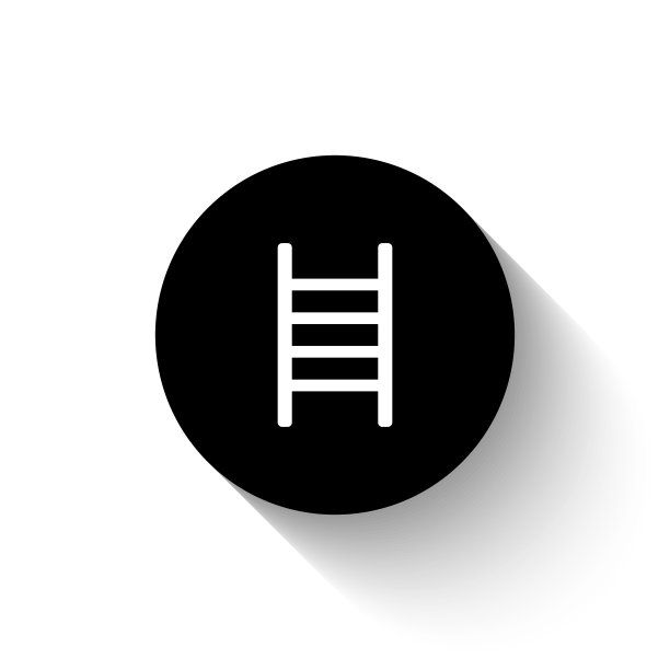 梯子-黑色矢量图标图片下载