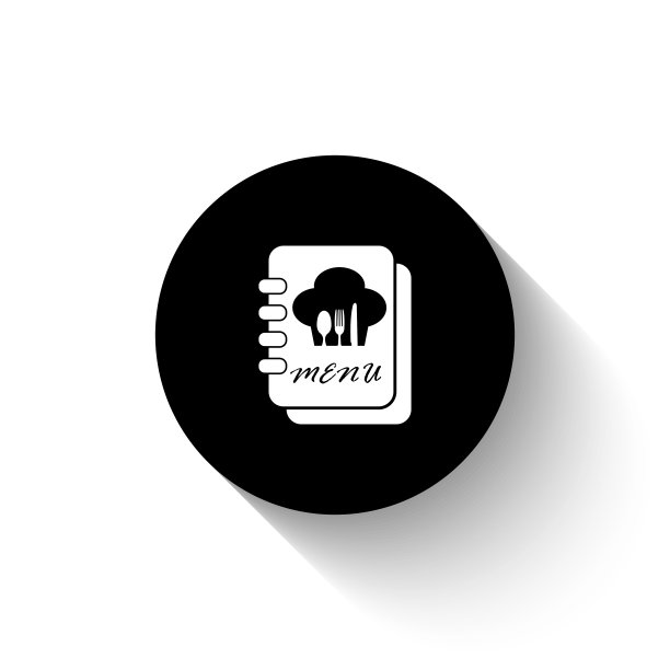 菜单书-黑色矢量图标图片下载