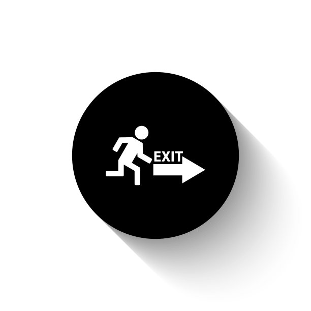 退出-黑色矢量图标图片下载