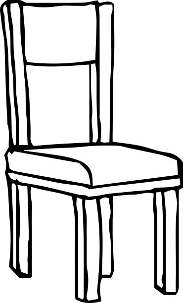 单色手绘椅子草图图片下载