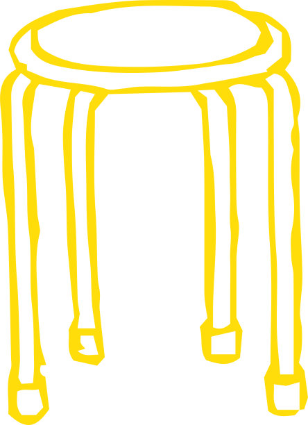 彩色手绘椅子草图图片下载