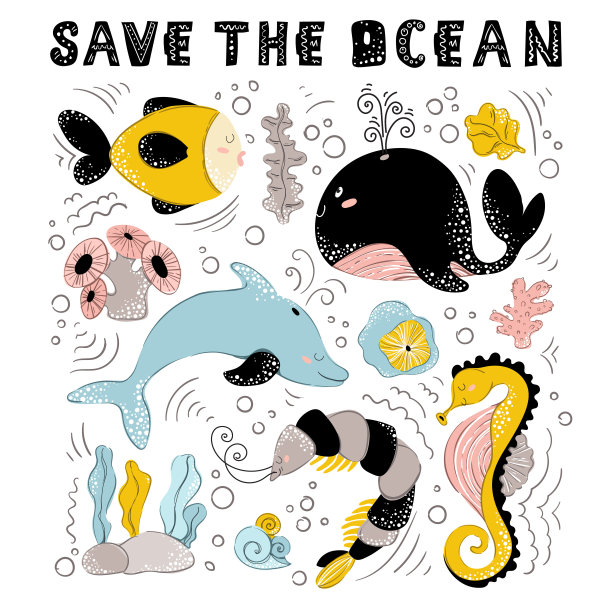 向量海洋动物图片下载