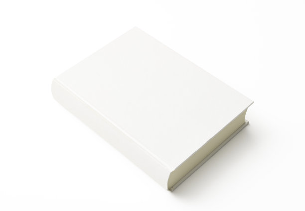 在白色背景上封闭的空白书的孤立镜头图片下载