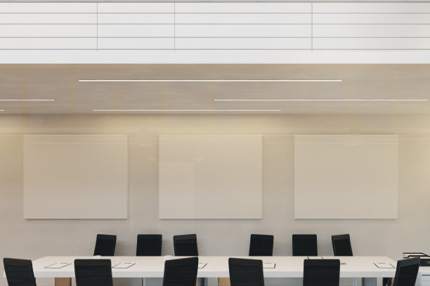 带有海报的现代会议室图片下载