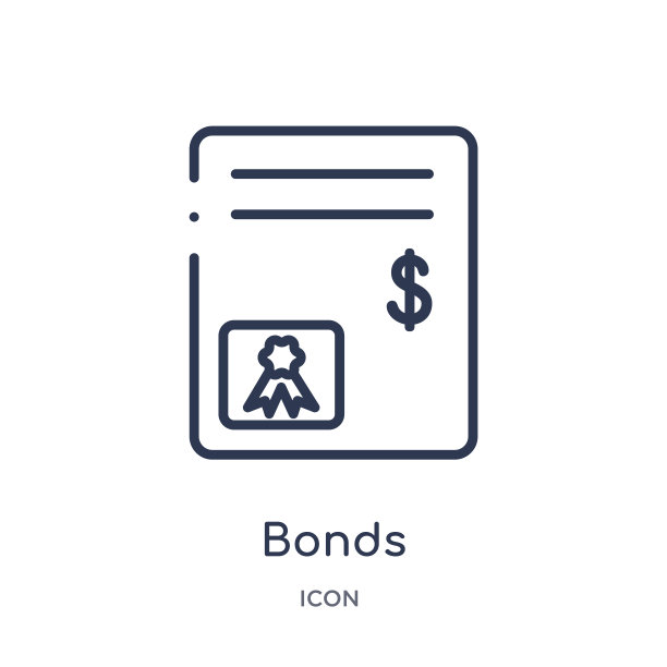 线性债券图标从加密货币经济和金融大纲收集。细线债券矢量隔离在白色背景上。债券潮流插画图片下载