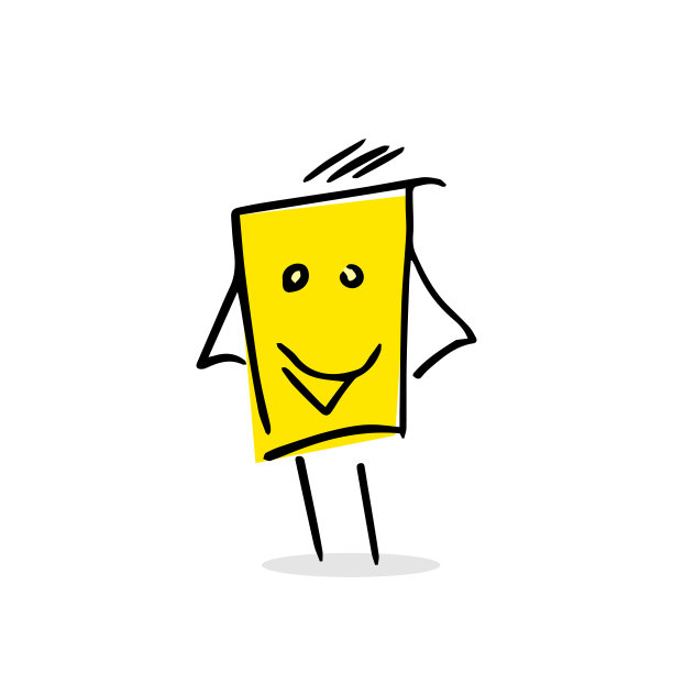 自由手矢量画一个快乐的盒子。图片下载