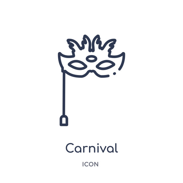 线性嘉年华图标从马戏团轮廓集合。细线嘉年华矢量隔离在白色背景上。嘉年华潮流插画图片下载