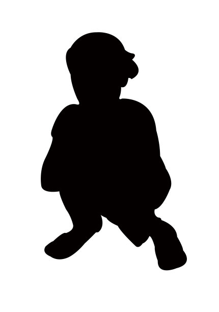 一个儿童身体轮廓向量图片下载