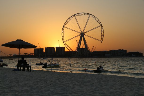 迪拜日落景观图片下载