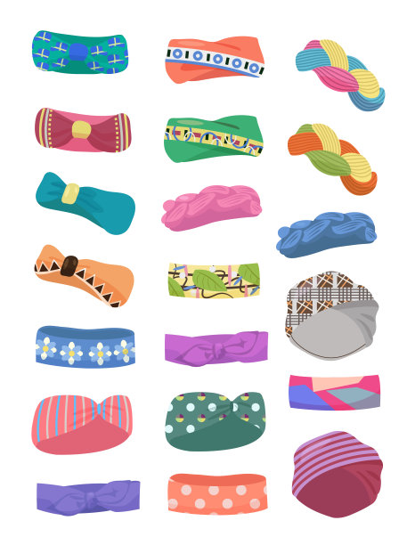 一套女性发带图片下载