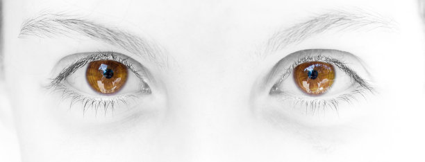 眼睛，睁开，盯着相机，特写，只有虹膜的颜色图片下载