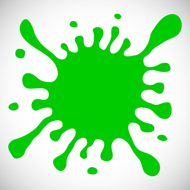 绿色手绘油漆飞溅图片下载