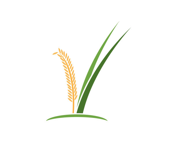 稻麦图标矢量模板图片下载