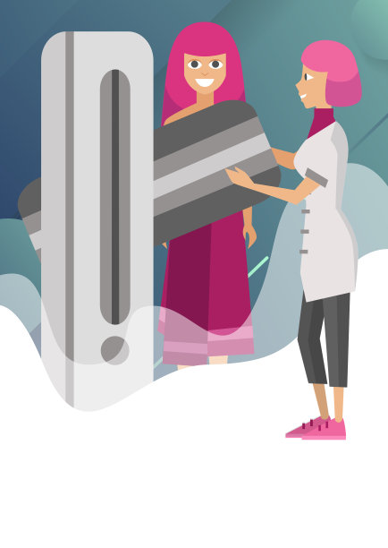 哺乳动物学家筛选女性乳房海报图片下载