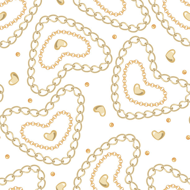 金链珠宝无缝模式。图片下载