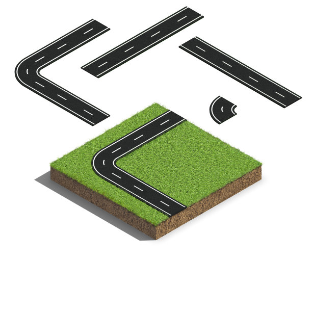 地下地球隔离白色背景的立方体地面截面图片下载